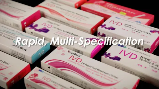 Singclean Ivd mayorista de suministros médicos de diagnóstico rápido de antígenos de ovulación Std medicamento en orina VIH Kit de tiras de prueba de embarazo (método de oro coloidal)