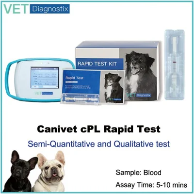 Kit de prueba de diagnóstico rápido veterinario de lipasa canina Panereatie canina prueba CPL